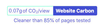 Hurrah! This web page achieves a carbon rating of A